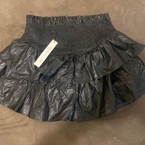 Mustard Seed leather skirt